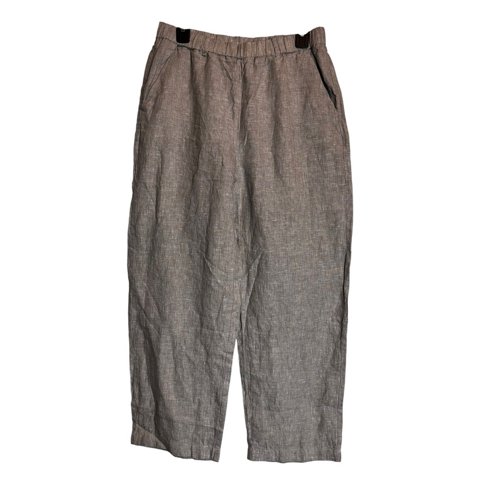 Quince 100% European Linen Tapered Ankle Pants M Flax Pull On Breathable